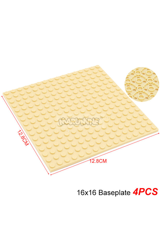 16x16 Tan Marumine Building Blocks Double-sided Base Plate 16x16 91405 Assemble Parts MOC Bricks Bas