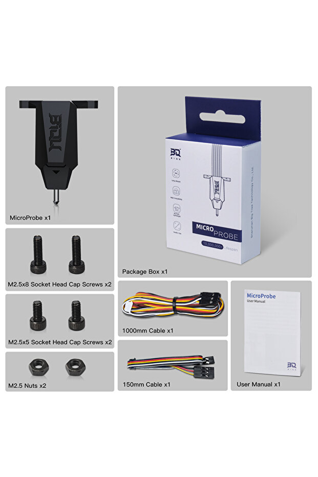 مستشعر التسوية التلقائي MicroProbe V2 من BIGTREETECH، مستشعر اللمس ثلاثي الأبعاد لطابعات Ender 3 و Voron 2.4 H2 E - 1