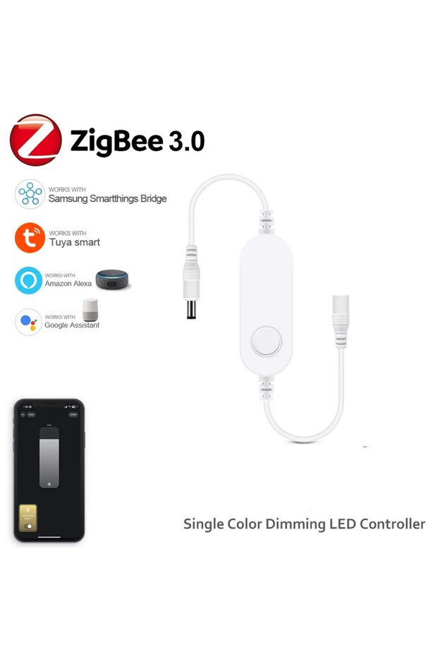 Dimmer Mini Zigbee 3.0 Led Smart Dimmer Controller DC12V-24V 5050 2835 COB Single Color Voice Work w