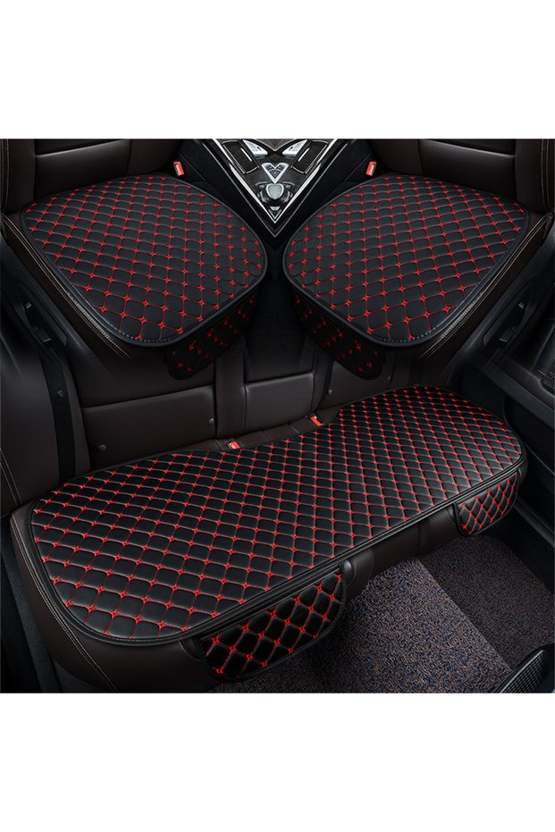 Style 3 Car Seat Cover Seat Back Cushion Pu Leather Minimalism Seat Cushion Universal Soft Wear-resi