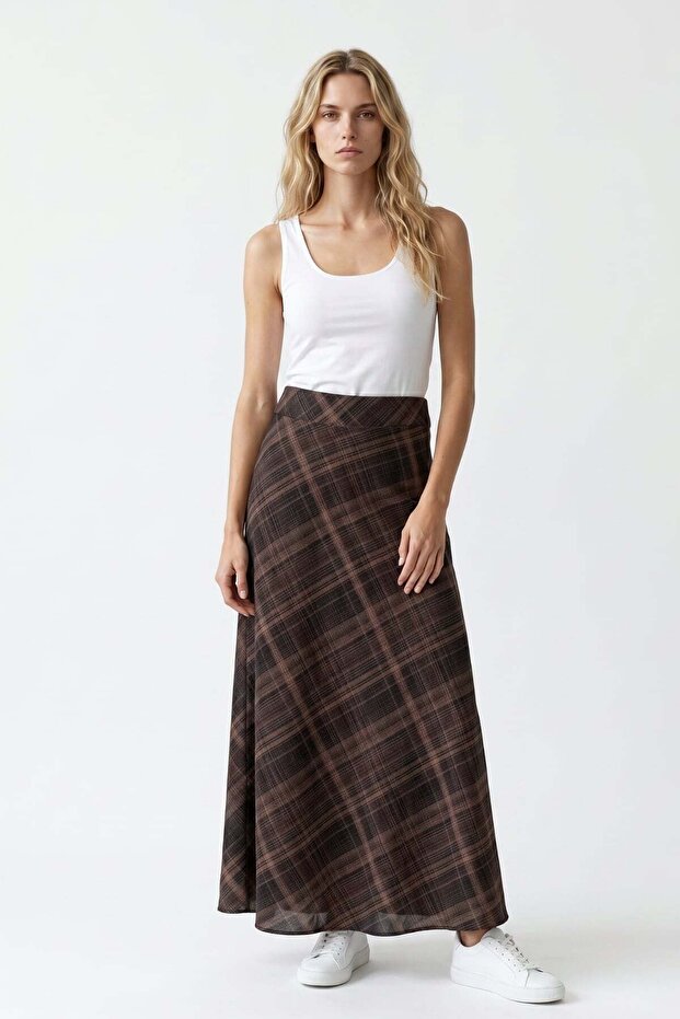 Women's Plaid High Waist Skirt