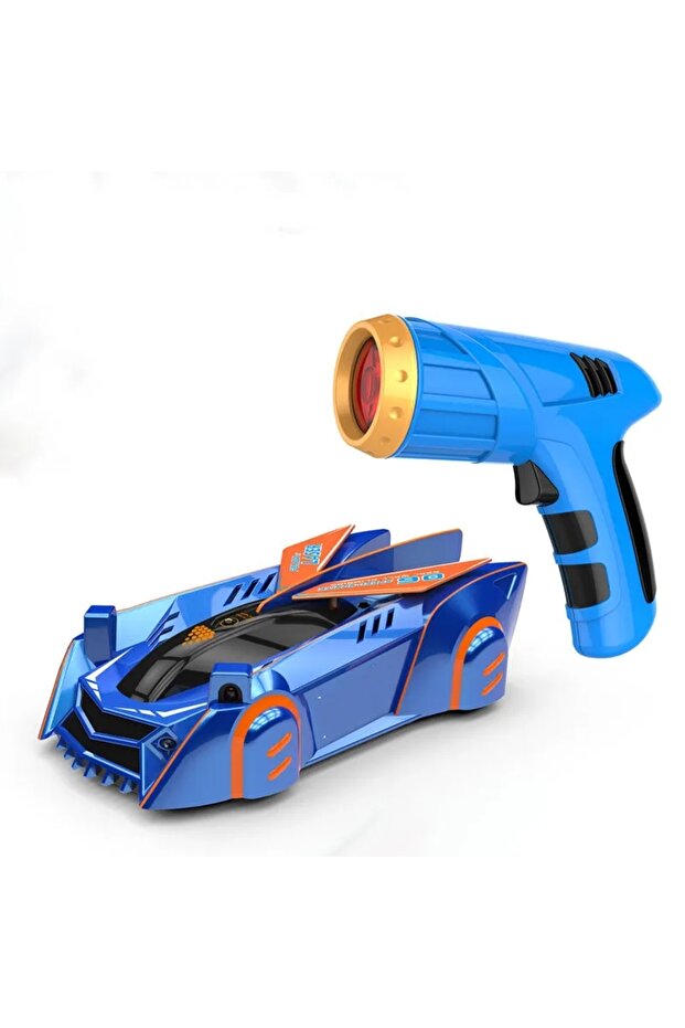 Blue 2.4G Anti Gravity Wall Climbing Car Infrared Laser Tracking Remote Control Toy with Vacuum Abso