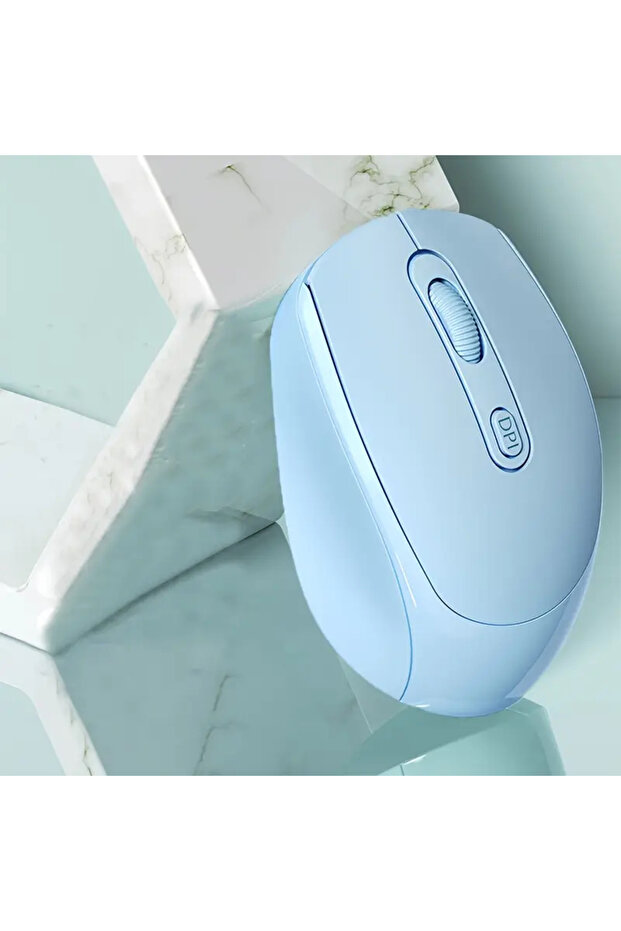 Blue Wireless Mouse Bluetooth-Compatible 2.4G Wireless Mouse Dual Mode Computer Mice for Windows 7/8