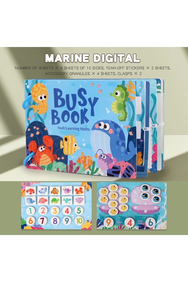 DATGO Montessori Baby Busy book My First Quiet Book Paste Early Learning Education Toy Children Toy