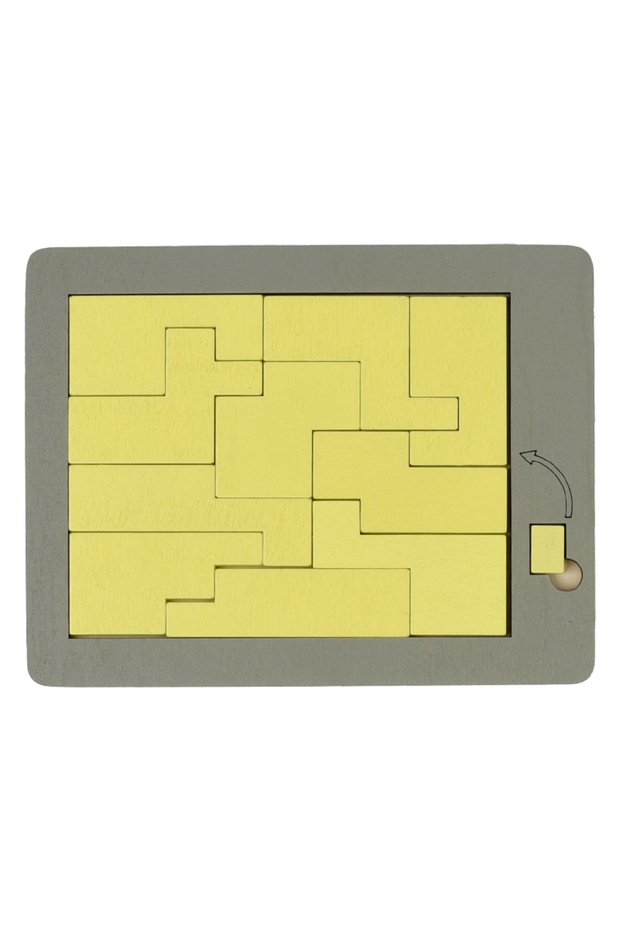 Rectangle Wooden Geometric Puzzles Challenge Impossible Brain Burning Decompression IQ Mind Brain Te