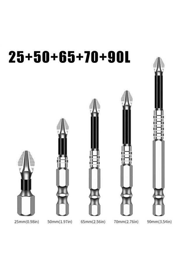 1 set K5 Non-Slip Magnetic Cross Head Household Electric Driver Screw Set High Hardness Hand Drill B