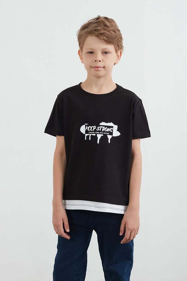 Keep Strong Printed Boy's T-Shirt
