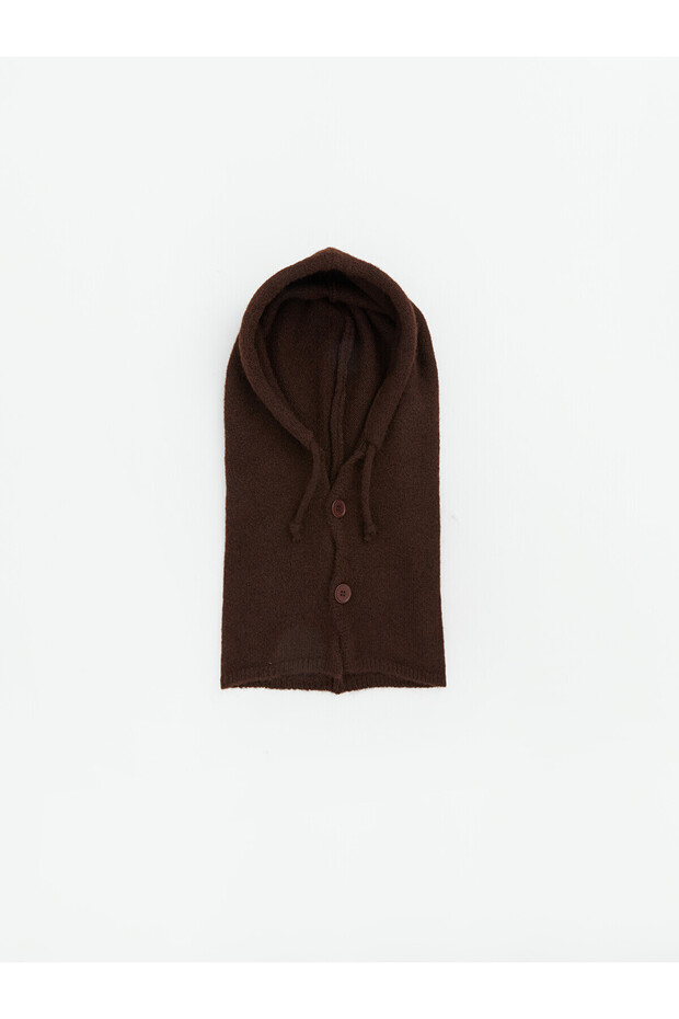 Brown Women's Knitwear Balaclava Scarf