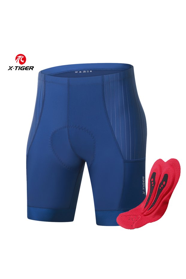 L XM-DK-36402 X-TIGER Men's Cycling Shorts Breathable Slim Fit Road Bike Shorts Shock Absorption Spo