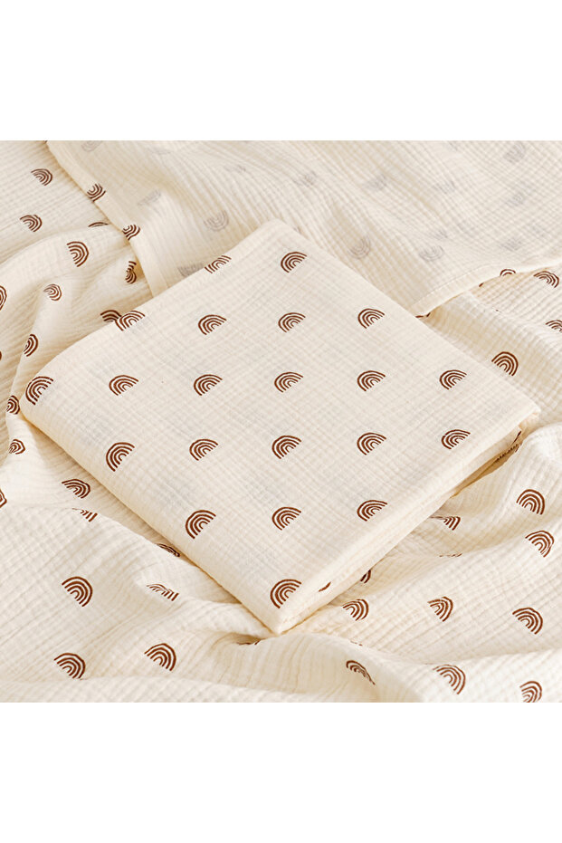 100x100cm khaki rainbow Newborn Baby Cotton Blanket Summer Bedding Babies Stuff Throw Blanket Musli
