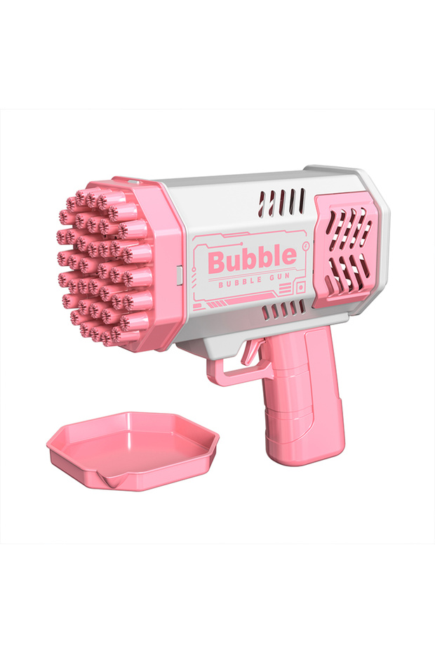 Pink40 Hole bubble toy Launcher Handheld Portable Electric Automatic Bubble Gun without Bubble Water