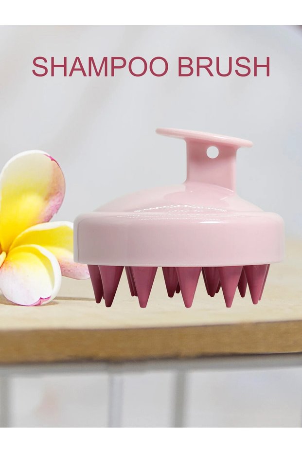 266-Pink Silicone Shampoo Scalp Hair Massager Head Body Scalp Massage Brush Scalp Massage Brush Comb