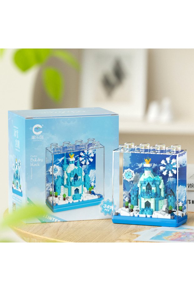 No box 7309 New Castle Building Blocks Palace Fairy Tale Castle Wedding Chapel Micro Particle Educat