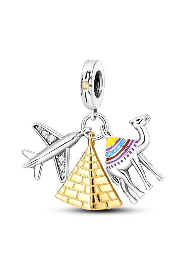 KTC873 Travel Charms 925 Sterling Silver Eiffel Tower Landmark Building Original Pendant Bead Fit Br
