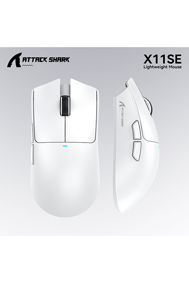 X11se White ATTACK SHARK X11 / X11SE Tri-Mode Lightweight Gaming Mouse PAW3311 22000 DPI 400IPS 40G