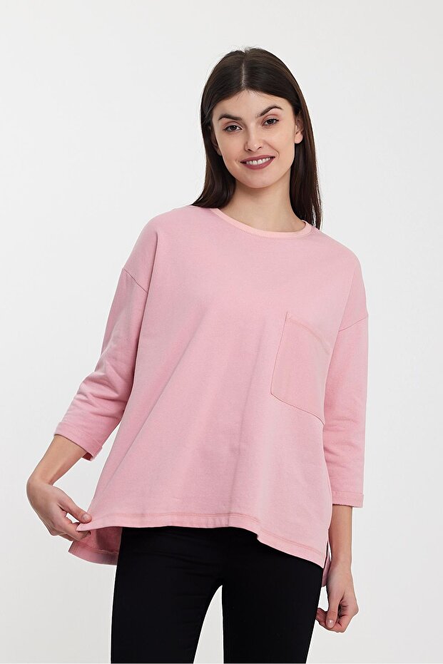 POCKET DETAIL SWEATSHIRT(B24-00195)