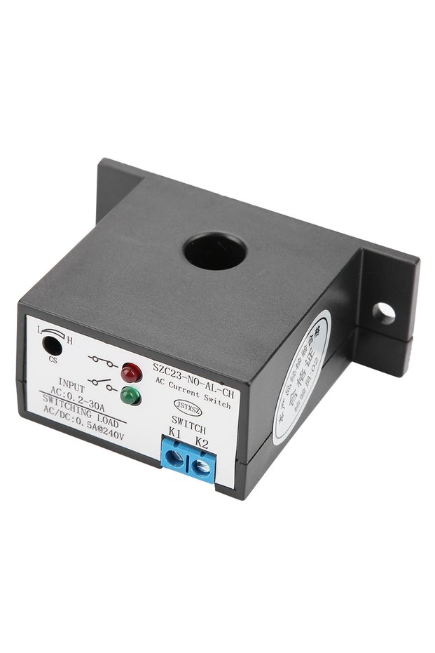 black Normally Open Current Sensing Switch Adjustable AC 0.2-30A SZC23-NO-AL-CH Current Sensing Swit