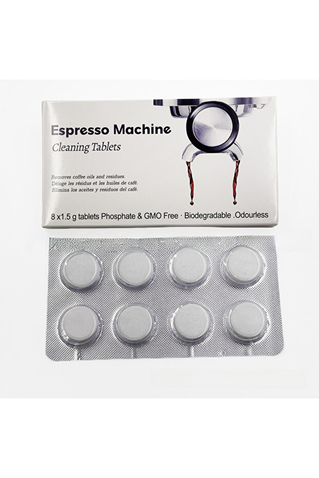 White 1 8PCS Cleaning Tablet For Breville Coffee Machine Clean Tablet Descaling Tablet Espresso Mac