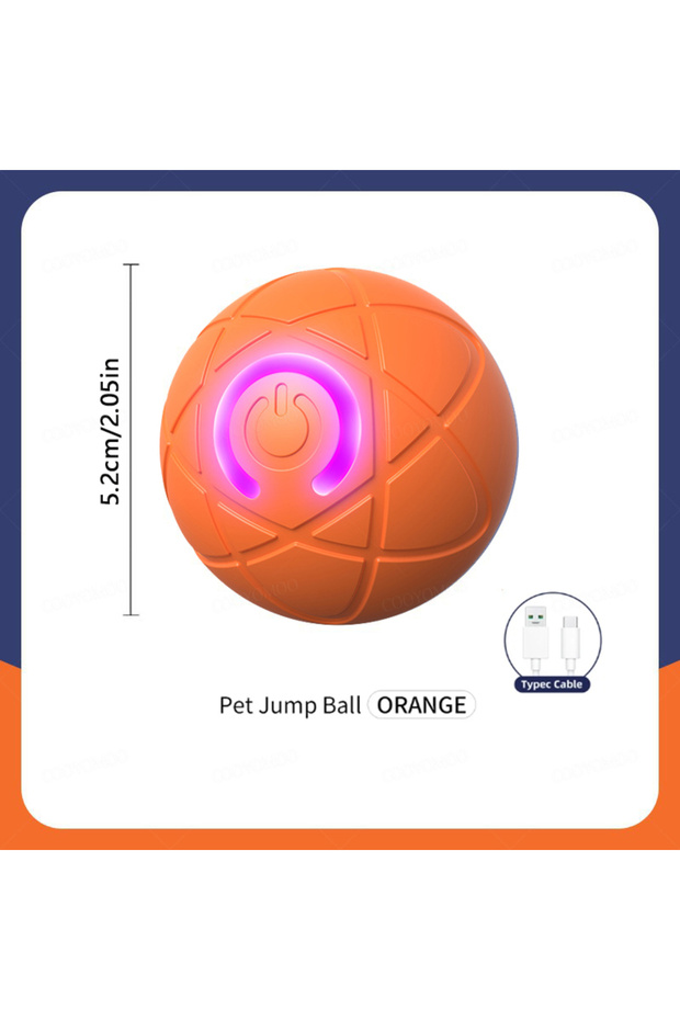 كرة لعبة الكلاب الذكية Orange X، لعبة إلكترونية تفاعلية للحيوانات الأليفة، كرة متحركة، USB، حركة ارتدادية تلقائية
