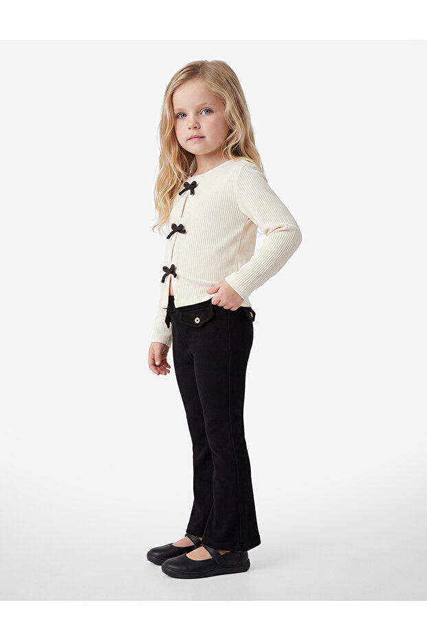 Button Detailed Cotton Spanish Leggings