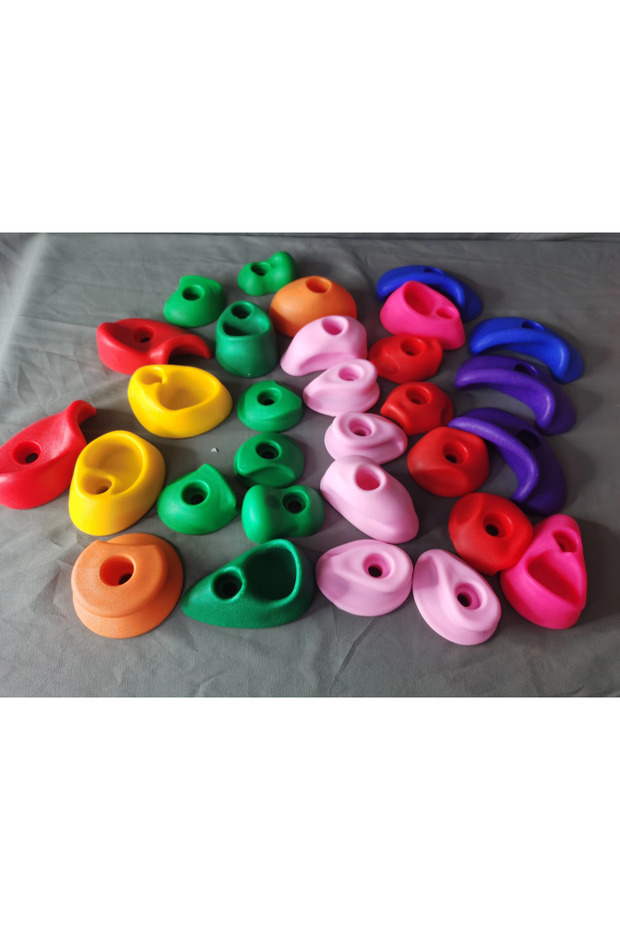 30pcs random color 30pcs/set Rock Climbing Holds Wood Wall Climbing Stones Toys Kids Playground Game