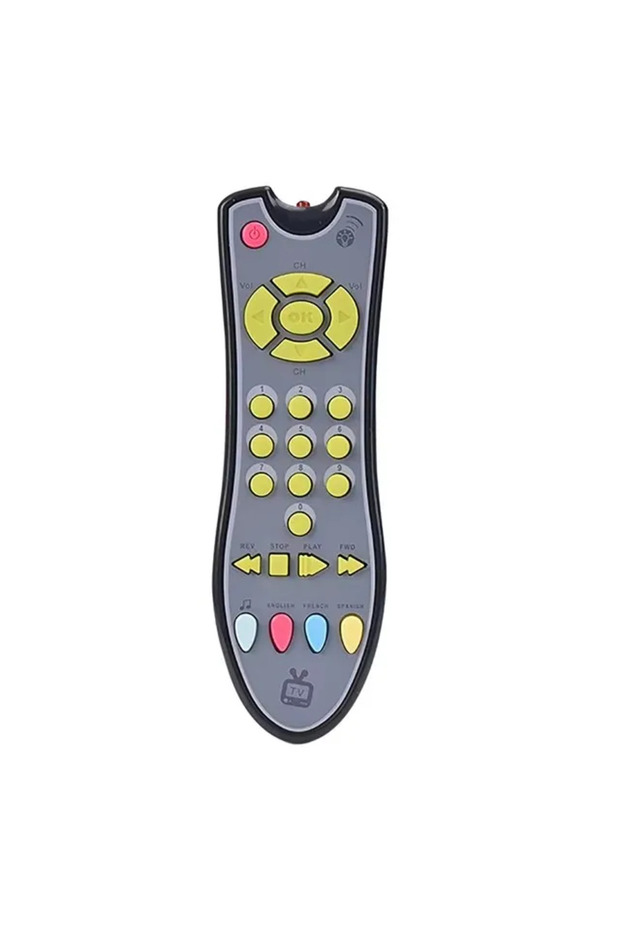 GRAY Music Mobile Phone Toy Baby Early Educational Toy Simulation TV Remote Control Electric Numbers