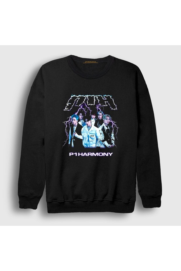سويت شيرت أسود للجنسين من Killin It K-Pop P1Harmony 620206tt