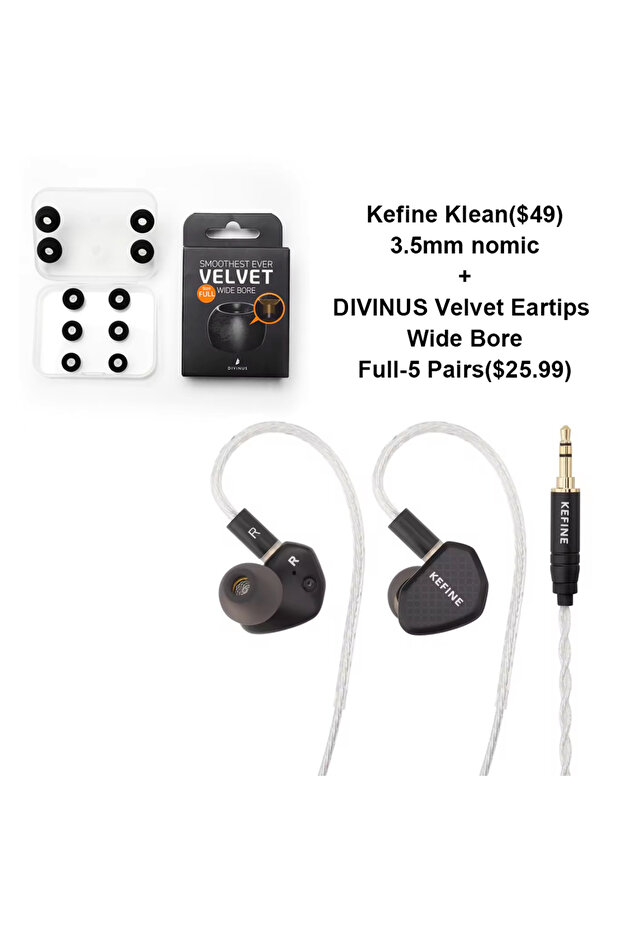سماعات أذن داخلية عالية الدقة من Angelears Audio Kefine Klean، مزودة بمحرك ديناميكي بغشاء DLC بقطر 10 مم، وأطراف 3.5 مم.