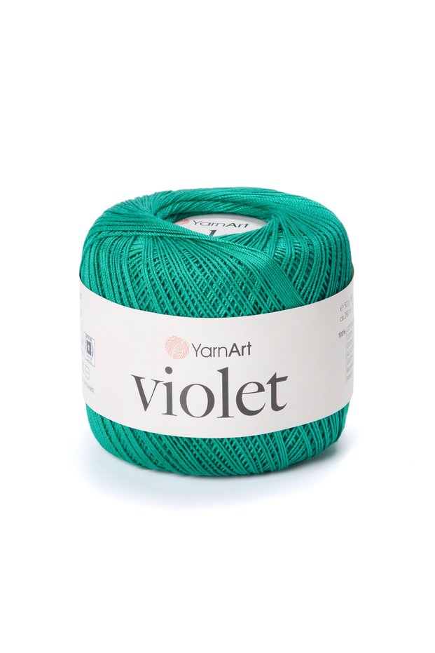 Violet - Mercerized Lace Rope Petrol Green-6334