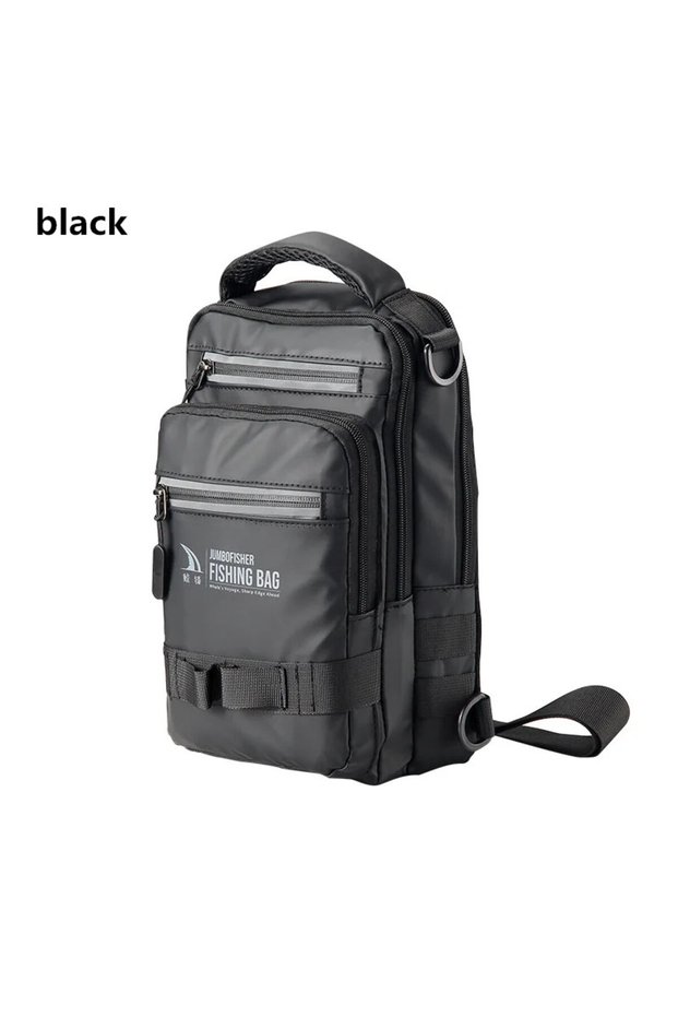 Black -1 Fishing Bag, Fishing Gear, Backpack, lightweight Tactical Fishing Gear Box, Multifunctional