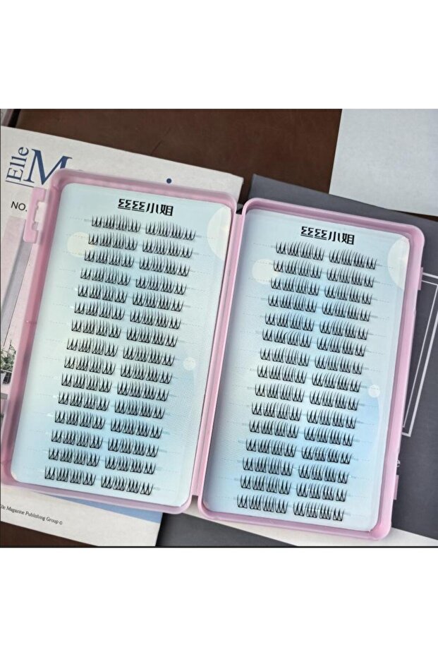 C Korean Style Glue Free U Shaped False Eyelashes 10 Pairs Soft Set 7-13mm Mixed Length C Curl 0.05.