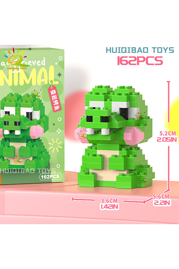 19 WITH BOX HUIQIBAO MINI Cute Pet Animal Penguin Model Building Block Micro Set City Cartoon Lion D
