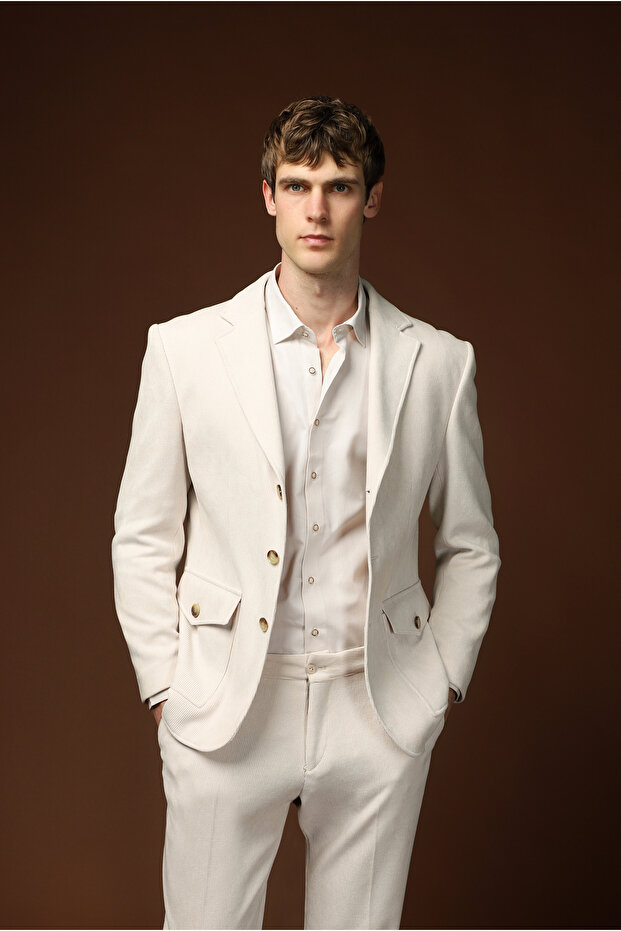Regular Fit Mono Collar Classic Jacket