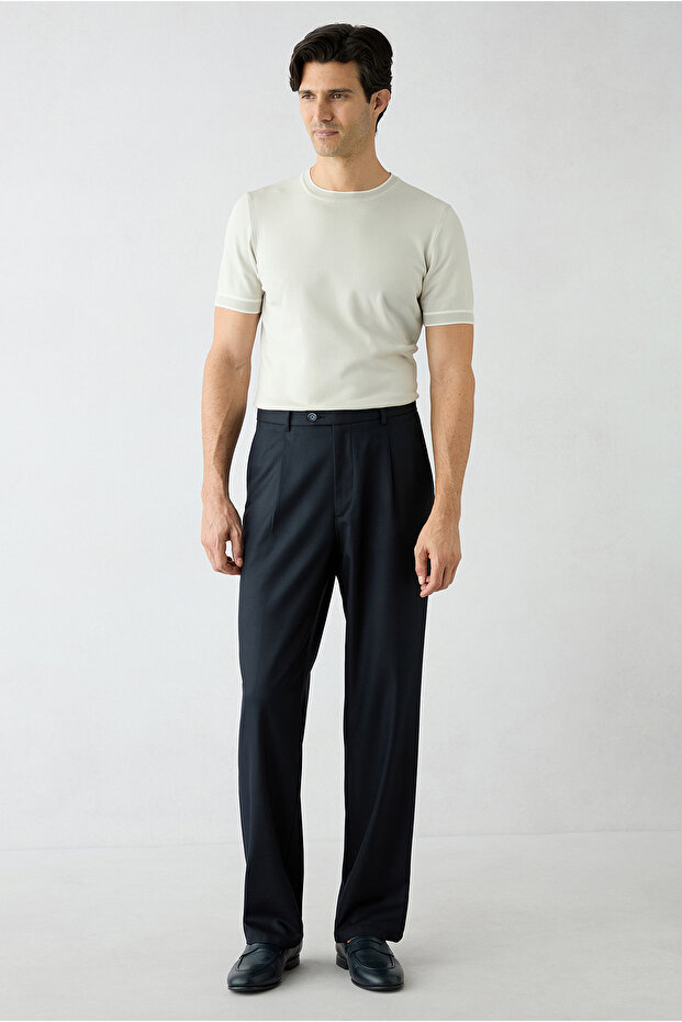 Straight Wide Leg Plain Sports Pants
