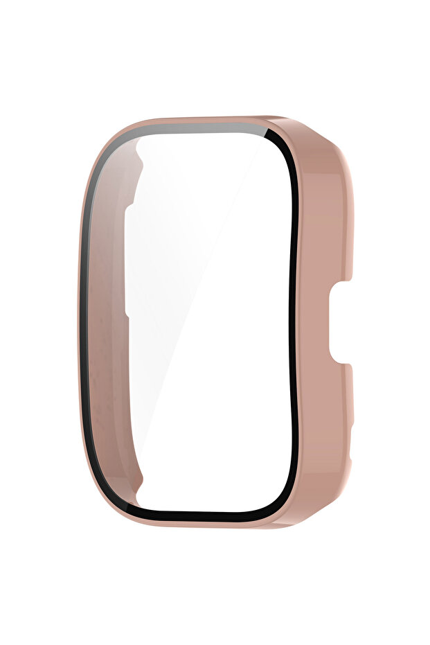 for Amazfit Bip 5 Pink Tempered Glass Screen Protector for Bip 5 Protective Cover PC Bumpers for Hu