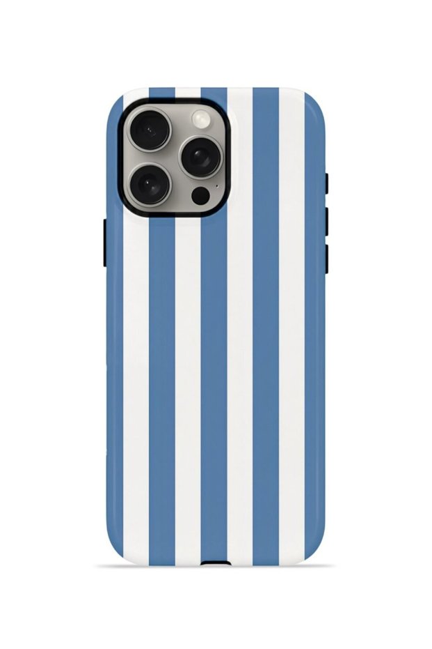 iPhone 15 Pro Max Vorian Double Layer Case Blue Marina Stripe