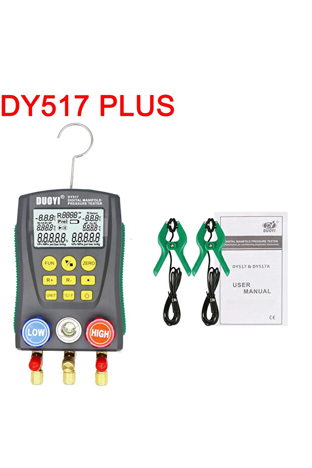 SET2 Digital Refrigeration Pressure Gauge, Air Conditioning Temperature Detector, Multi-Function Vac
