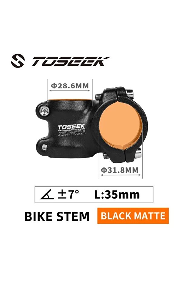 7degree-35MM TOSEEK ST002 MTB Stem 7 Degree Bike Handlebar Stem Ultralight Road Mountain Bicycle Pow