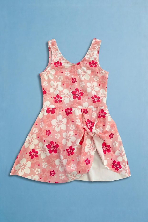 Floral Patterned Girls' Panty Swimwear