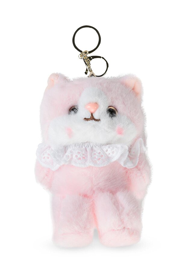 Plush Keychain Cat - Pink