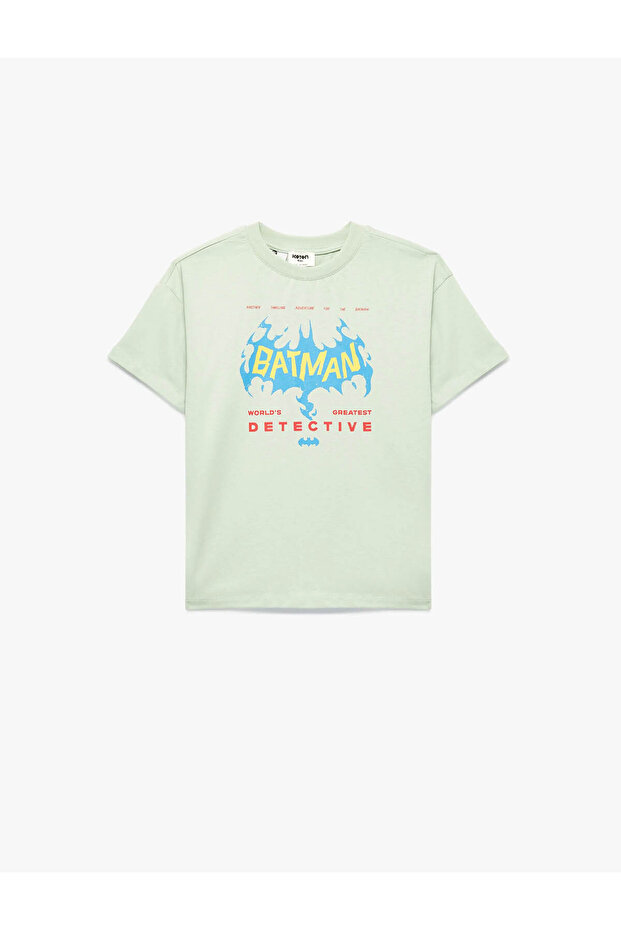 Batman Printed Licensed Green Boys' T-Shirt 6Skb10468Tk