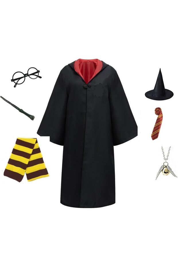 Halloween Magic Wizard Costume 7 PC Set for Boys and Girls