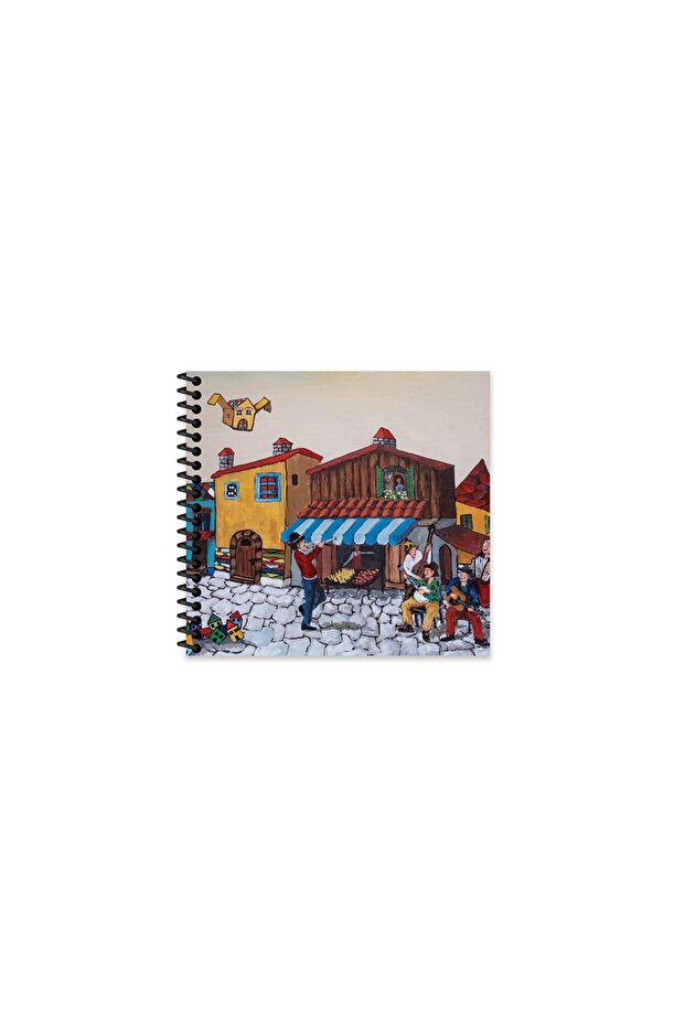 Ezo Sunal 16*15 50 Yp. Flat Hard Cover Spiral Notebook - No:4