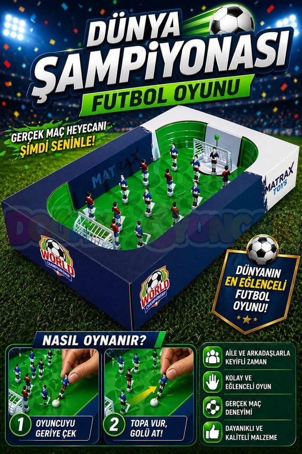 World Championship Football Game - Football Match Toy - Football Toys - Ball Toy Foosball Set