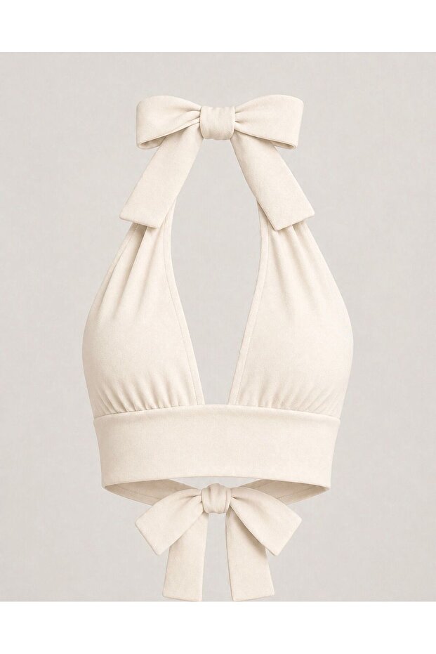 Women's Waist & Neck Tie Crop Bustier