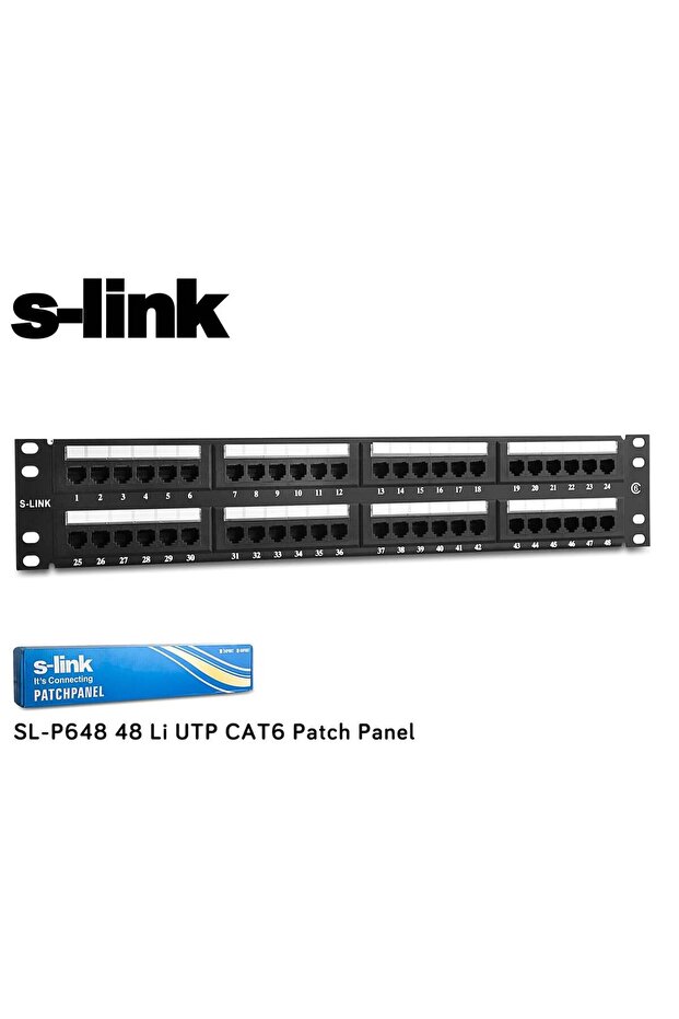 لوحة توصيل SL-P648 بـ 48 منفذ Cat6 UTP