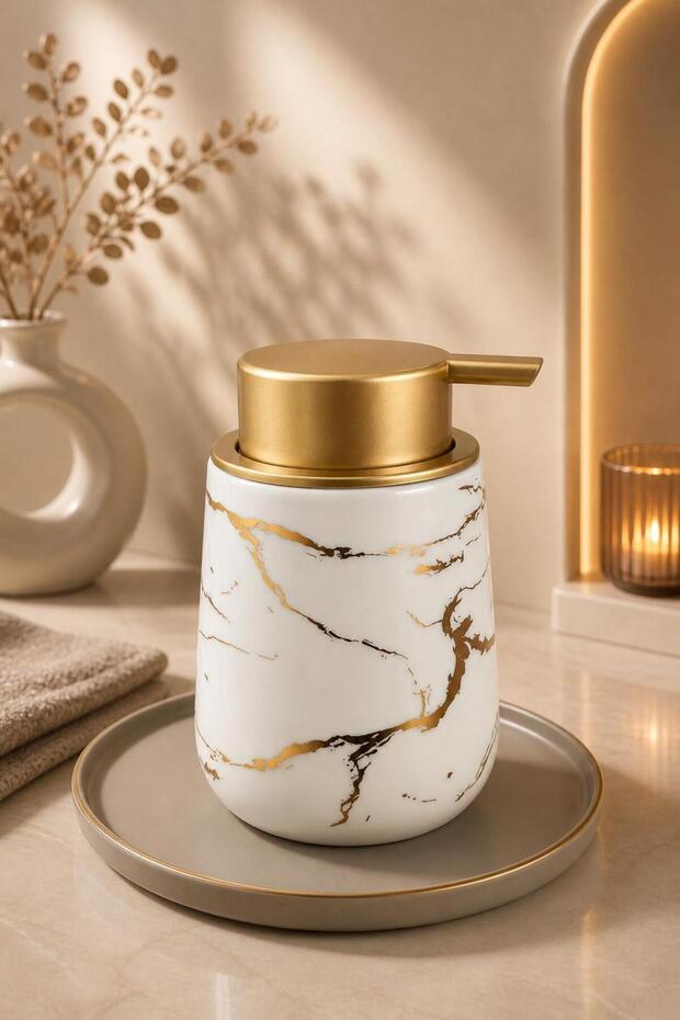 Velvet Porcelain Liquid Soap Dispenser 400 ml Decorative Bathroom & Kitchen