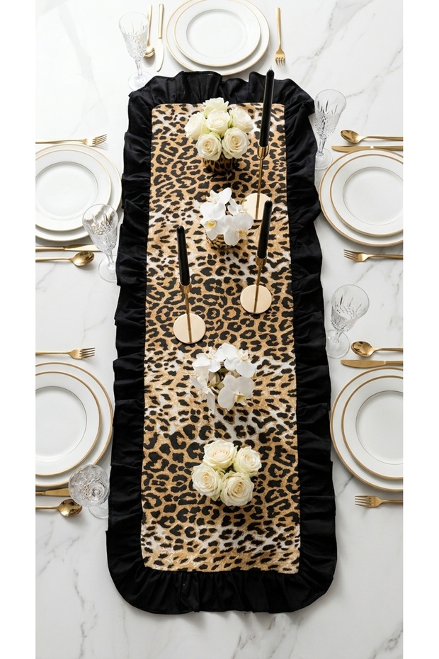 Ruffled Runner Leopard Patterned 40X110 - 4