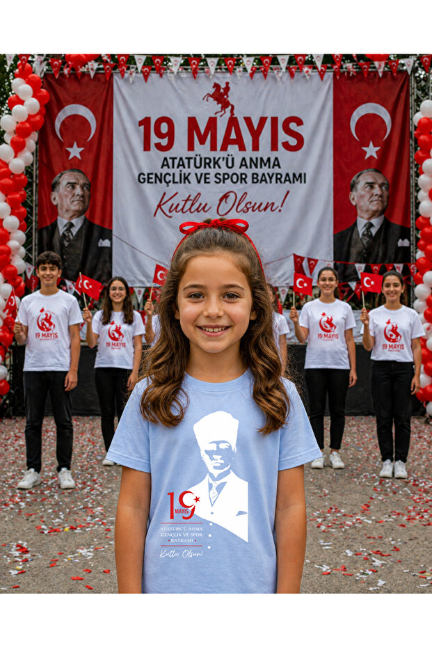 19 May Atatürk Youth Day T-Shirt 100% Cotton Oversize Unisex Printed Comfortable Fit
