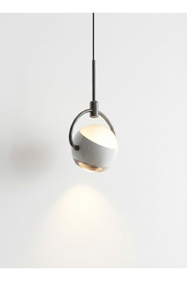 Modern Lighting, Single pendent, Light, Minimal design for bed side pendent, Grey color, 17x25x200 Suitable for bedside, mirror side, coffee shop, Adjustable height